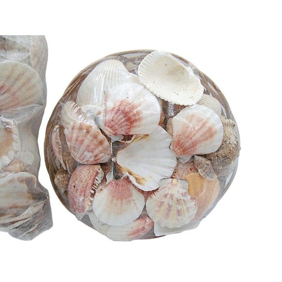 NEW Lot 2 Decorators Choice Seashells Wicker Basket and Bag Nature Decor Crafts - Picture 2 of 7